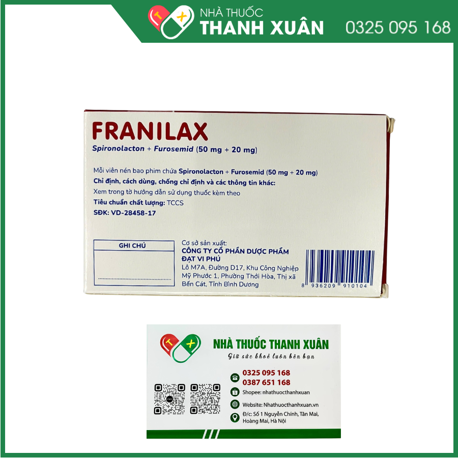 Franilax điều trị cao huyết áp